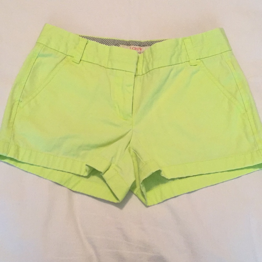 Neon Yellow/Green j.crew broken in chino short 0